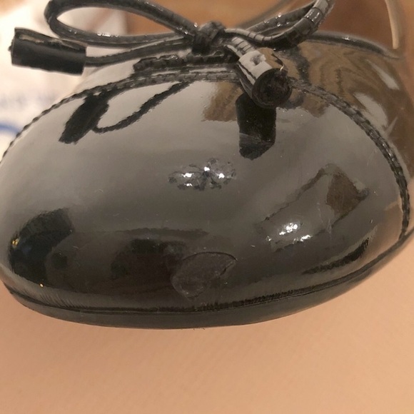 TRD Prada Black Patent Leather Bow Ballet Flats - Picture 4 of 8